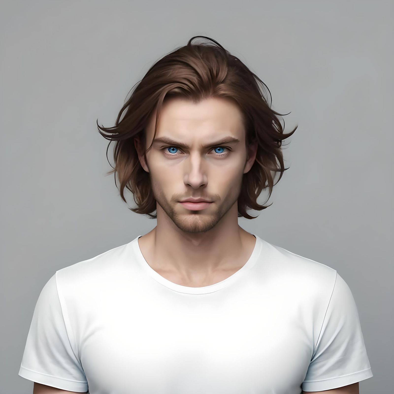 Stressed Idealistic Nordic-American Man Portrait