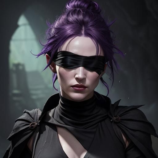 Haggard Fey Woman in Dungeon, Hyperrealistic Art