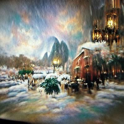 Abstract Depiction of a Winter Snowstorm