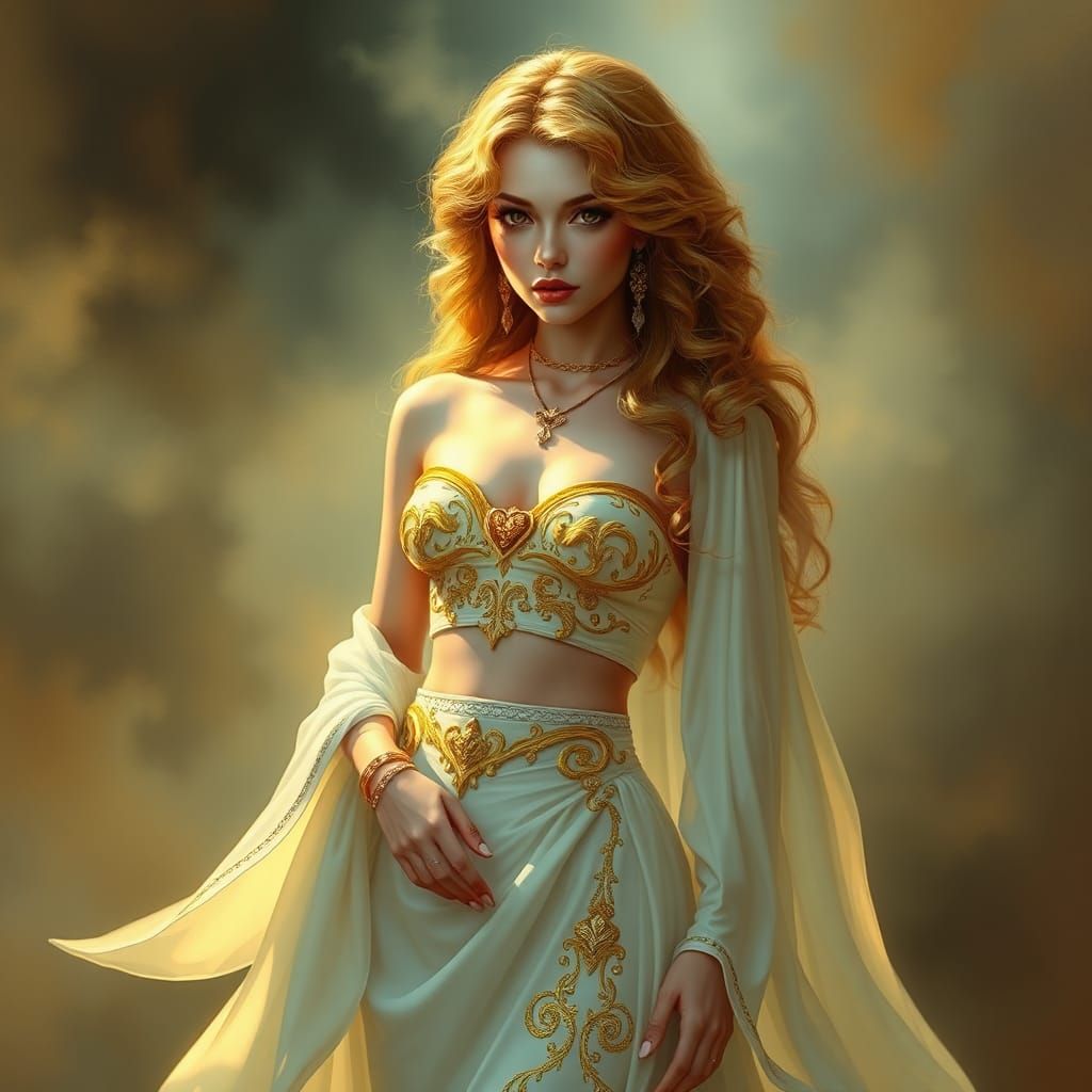 Vampire Marishka in Ethereal Pre-Raphaelite Style