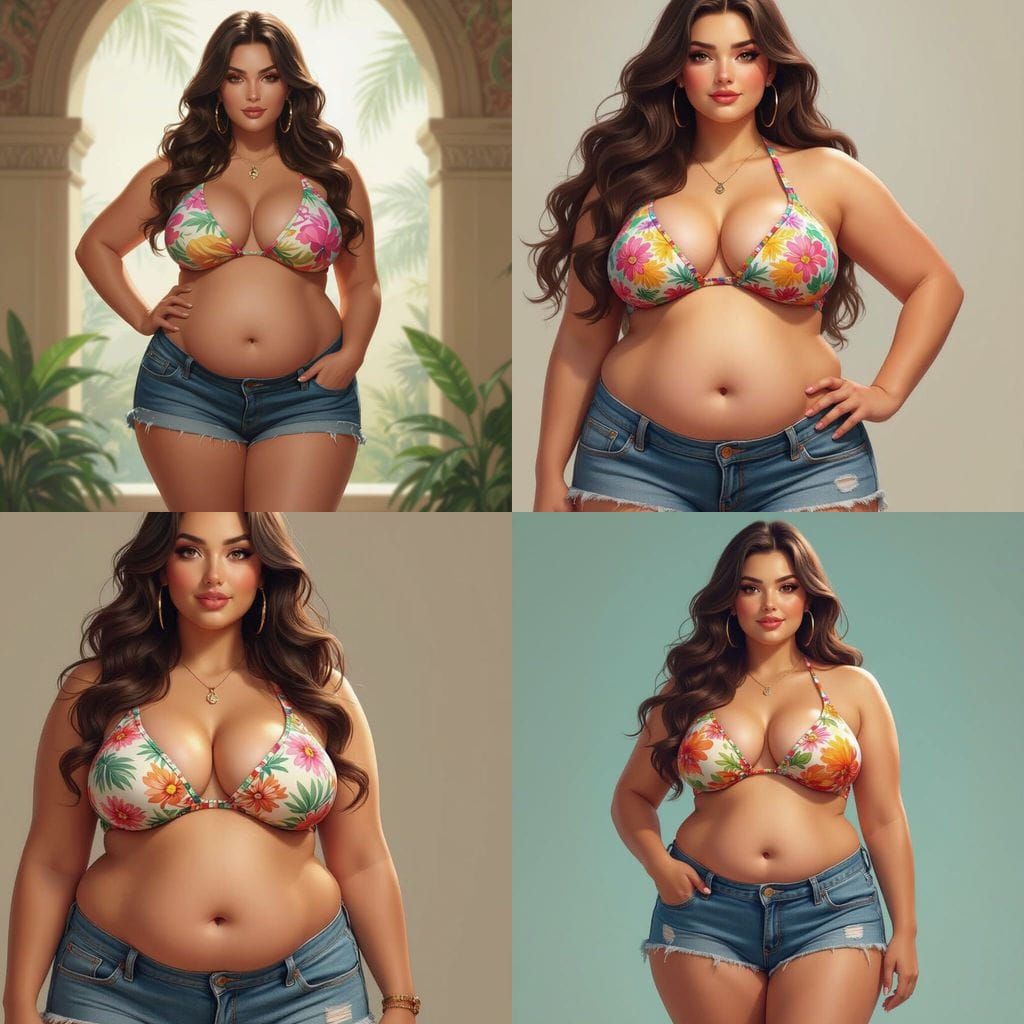 Concept Art Portrait of a Woman with Wavy Hair