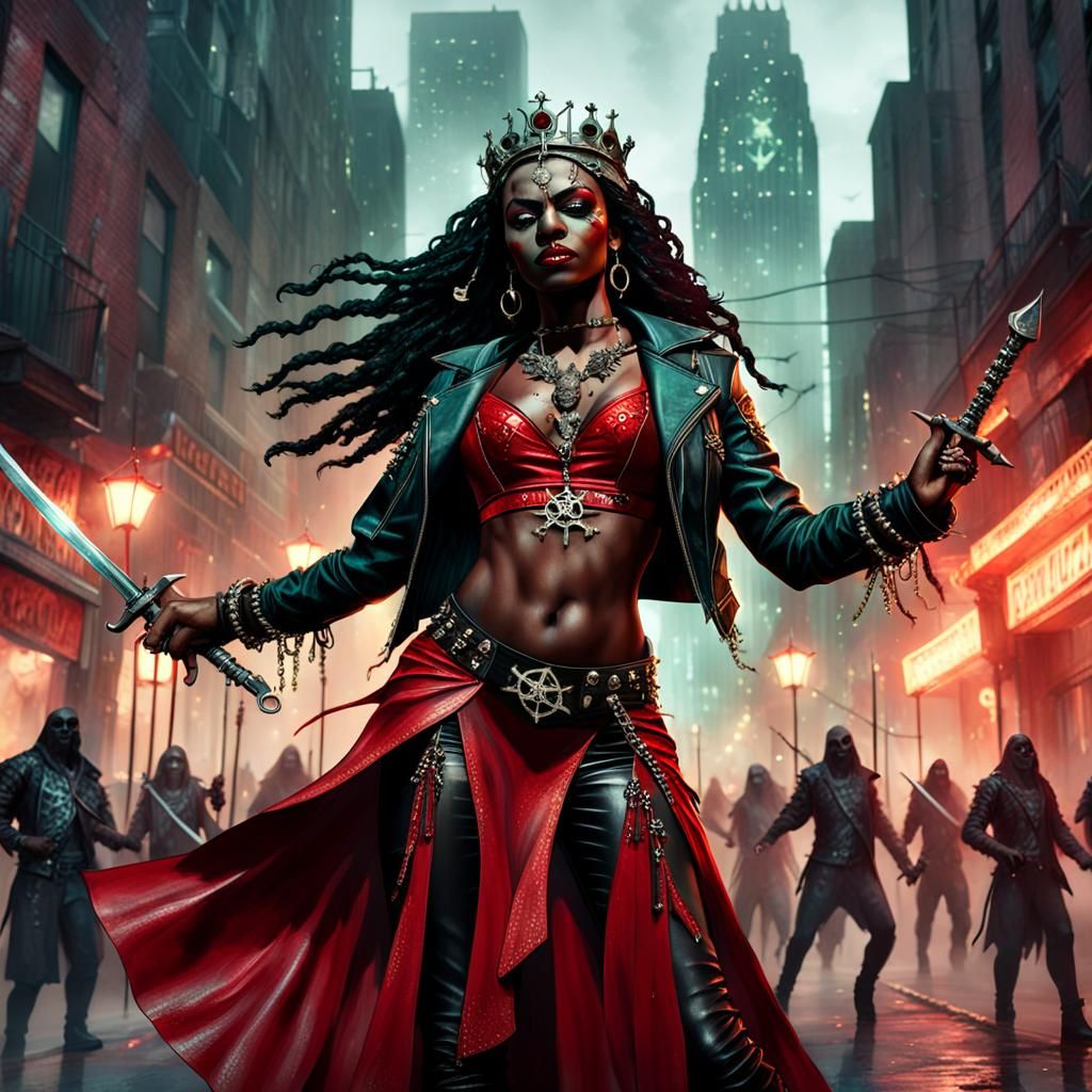 Dark Fantasy: Black Vampire Belly Dancer in NYC
