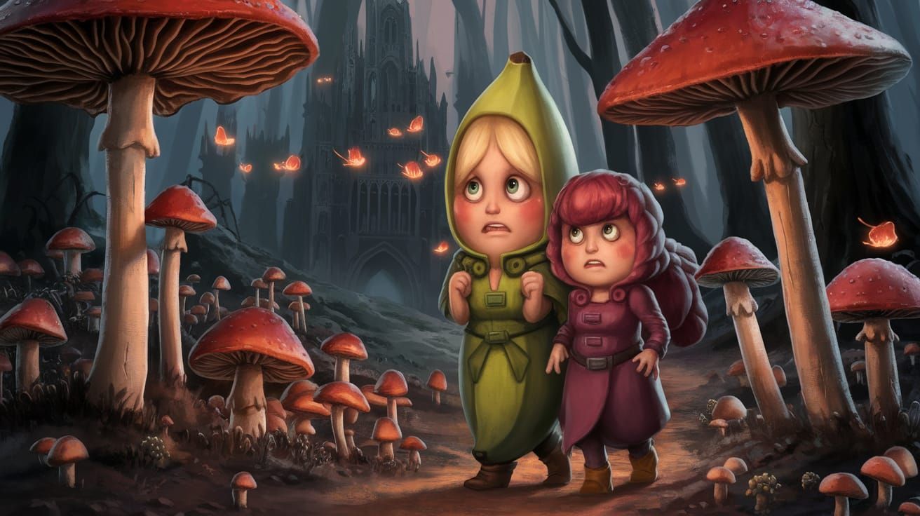 Mystical Mushroom Forest in Fantasy Art Style