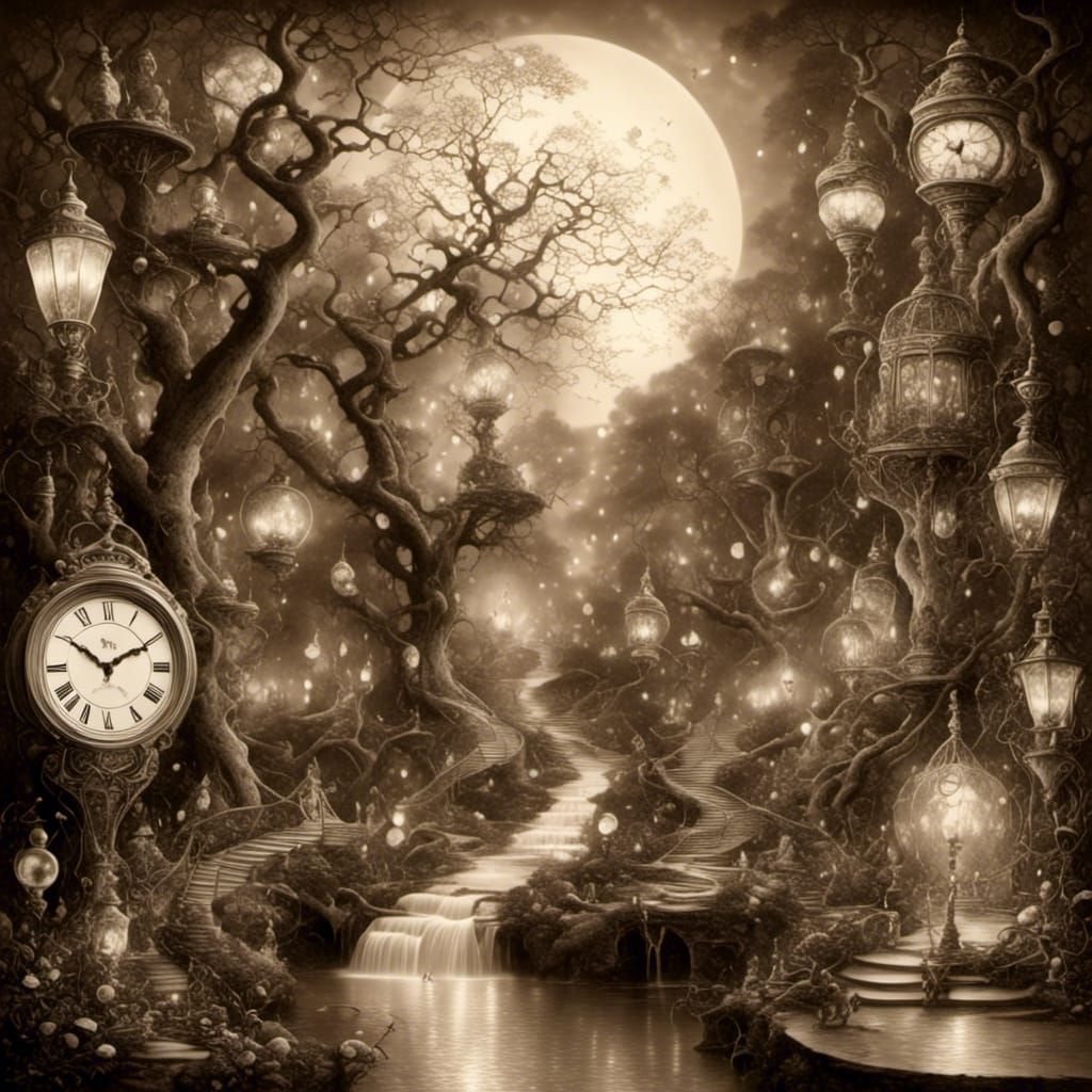 Lanterns in the Moonlight