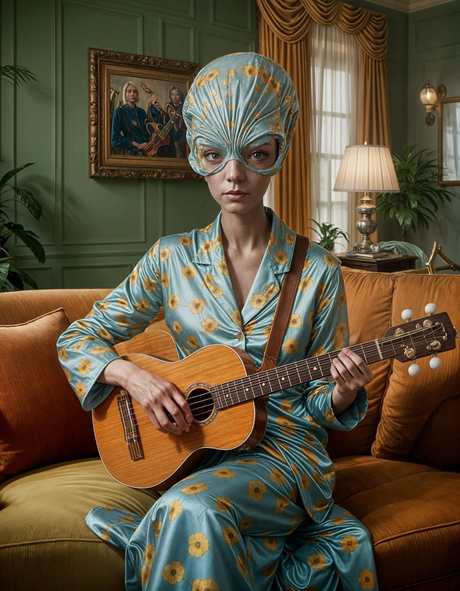 Alien in Wes Anderson Style Portrait