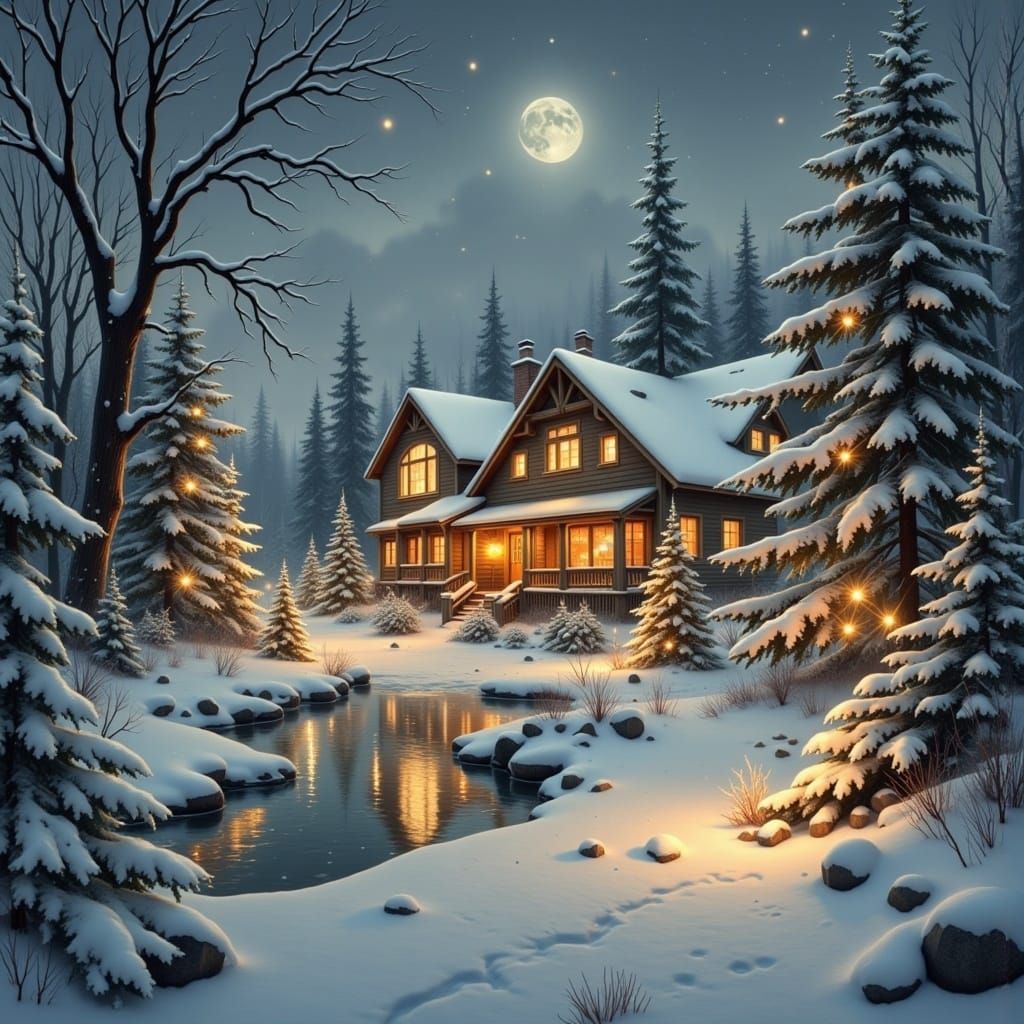 Scenic Winter Wonderland Landscape