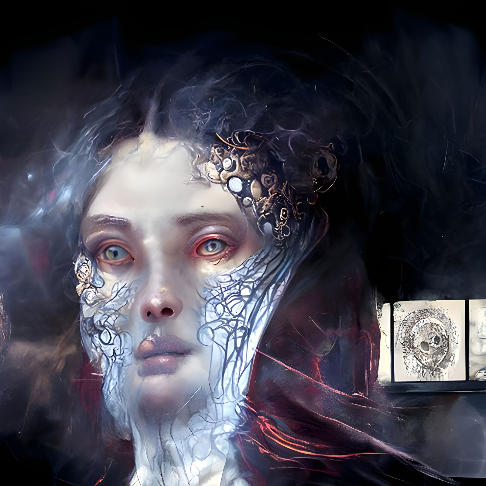 Cursed Prophetess: A Hauntingly Beautiful Portrait