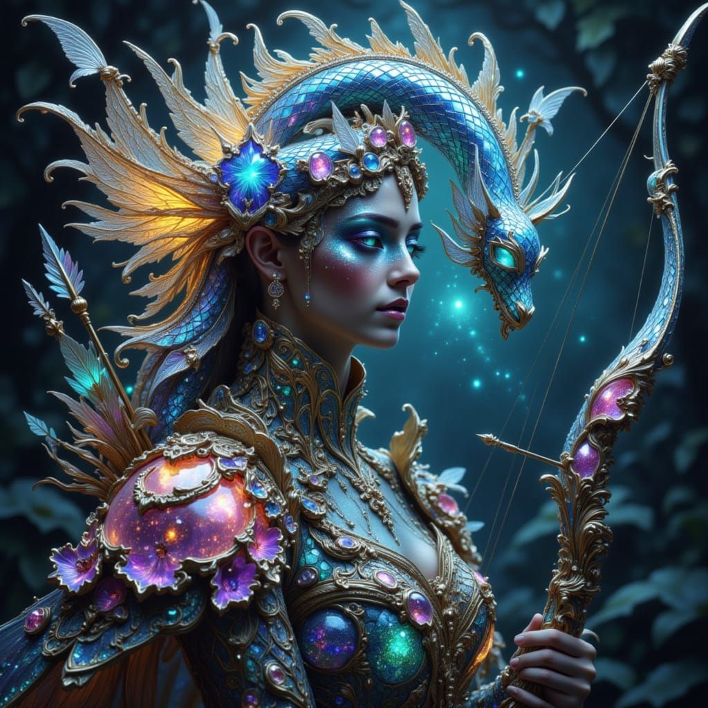 Craftsman-Made Cosmic Bow and Arrows