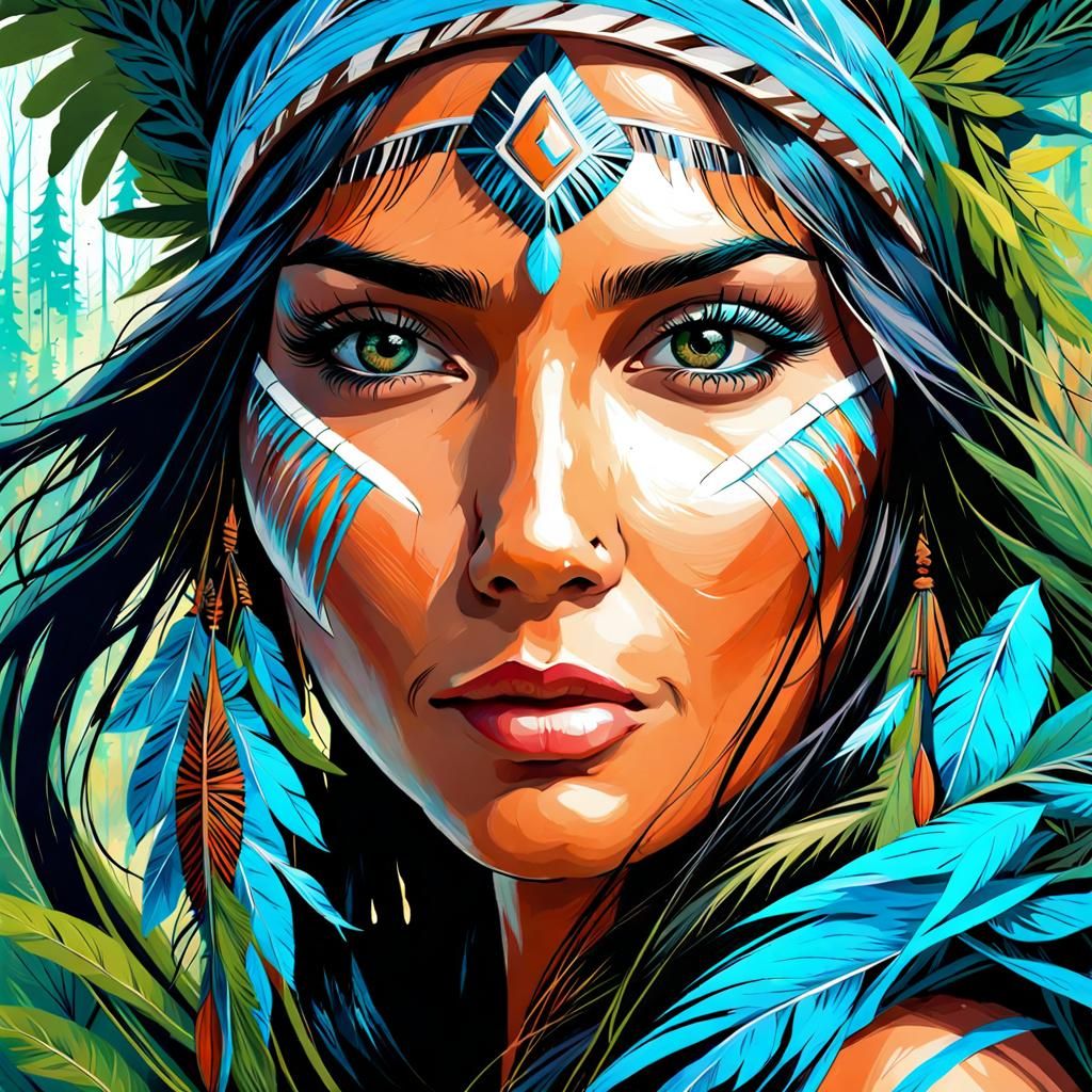 Mysterious Cherokee Portrait: Breathtaking Cover Art