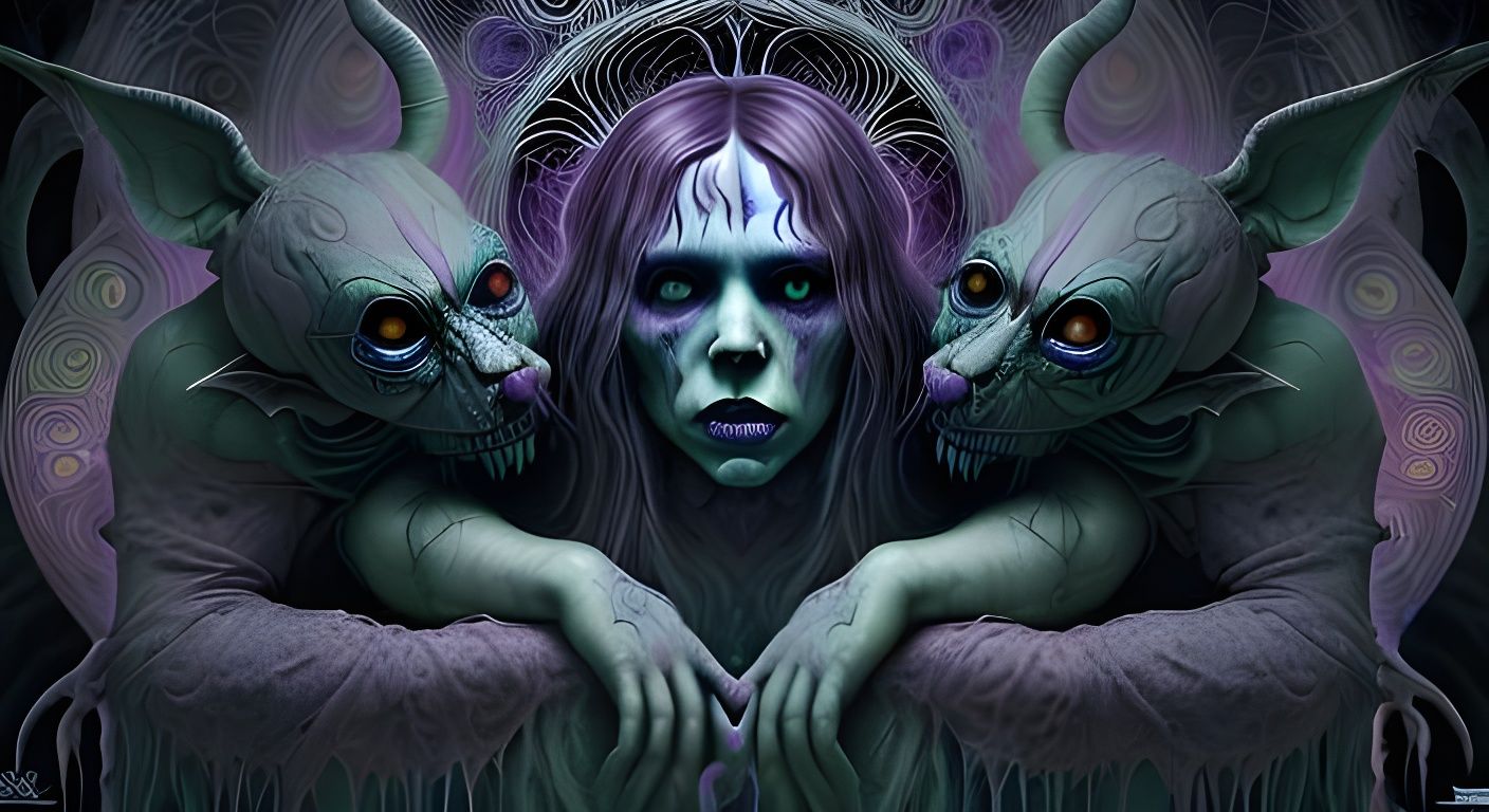 Psychedelic Horror Art: Creatures of Madness