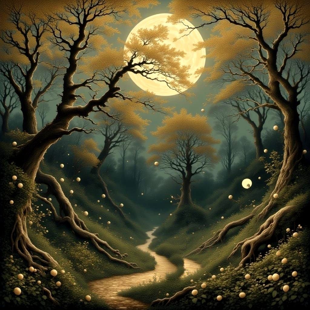 Futuristic Nature Scene with Advanced Technology