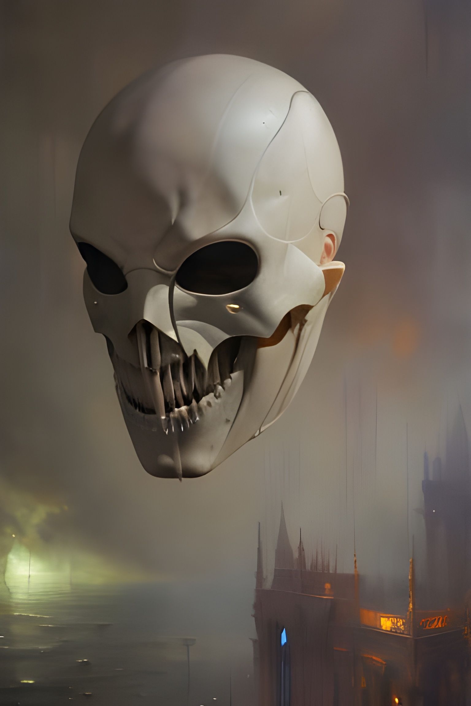 Melting Phantom Mask in Dark Fantasy Style