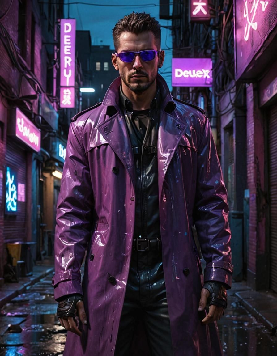 Cyberpunk Portrait in a Dystopian Cityscape