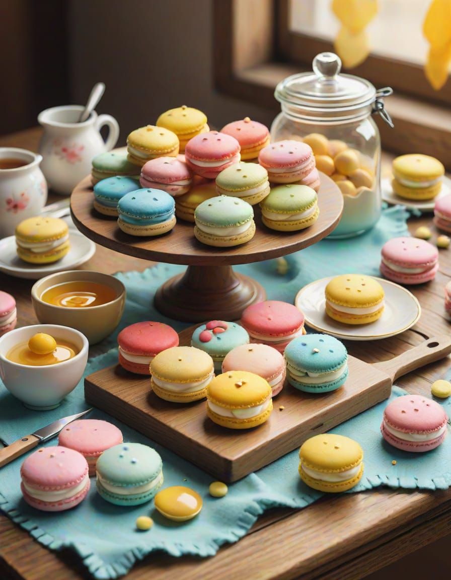 Whimsical Felt Pastries Still Life in 3D Rendered Style