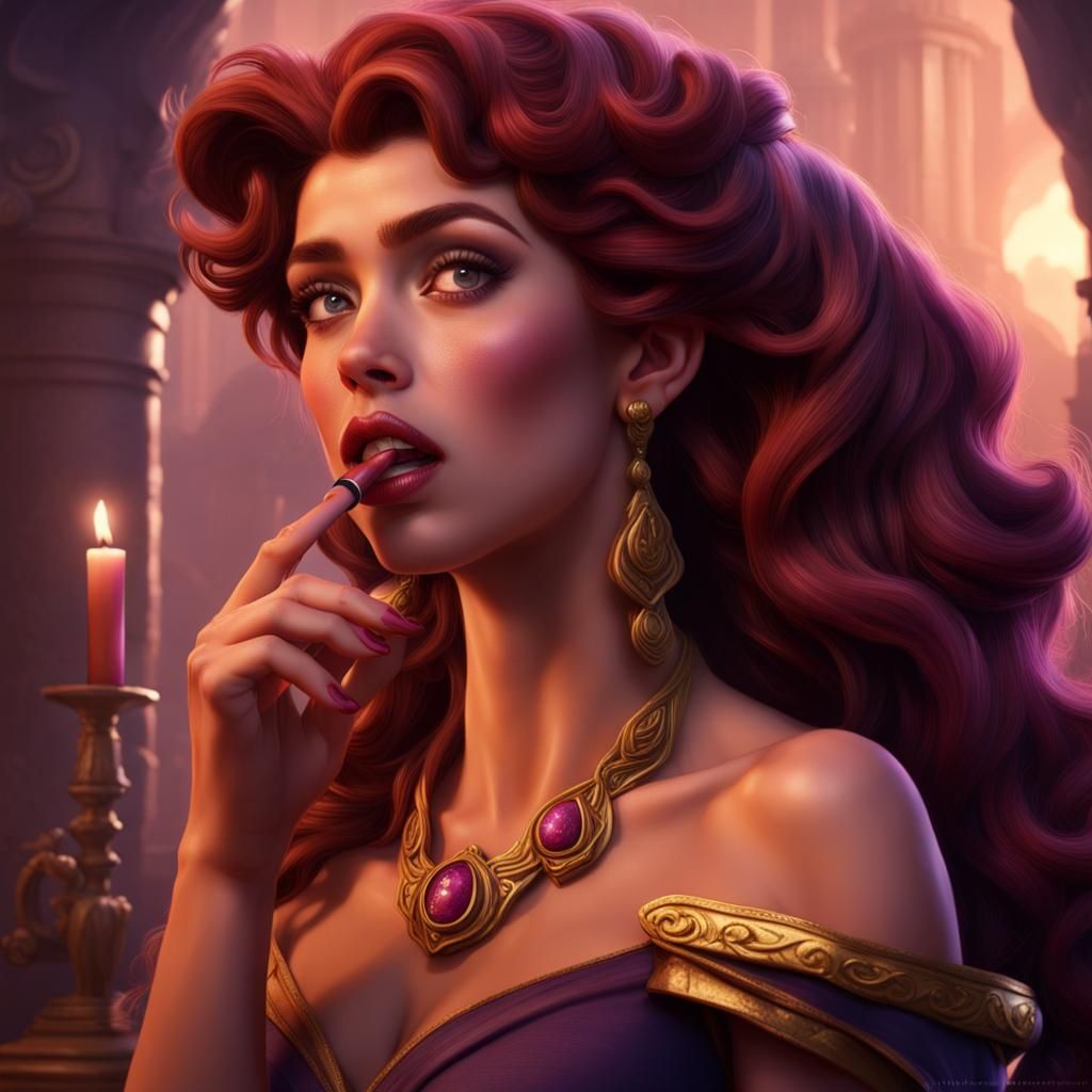 Megara from Hercules: Modern Lipstick Application