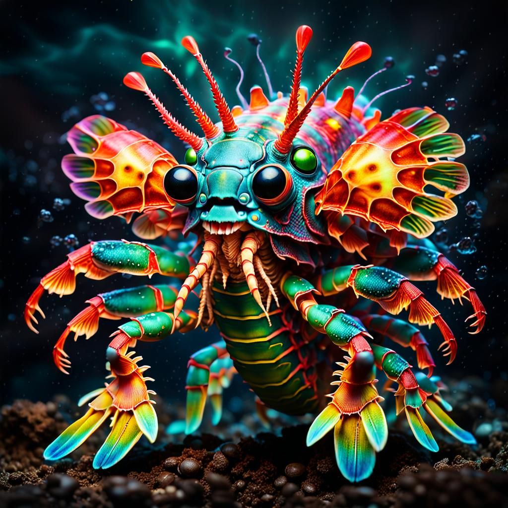 In the land of myth and magic there lived a mantis shrimp...