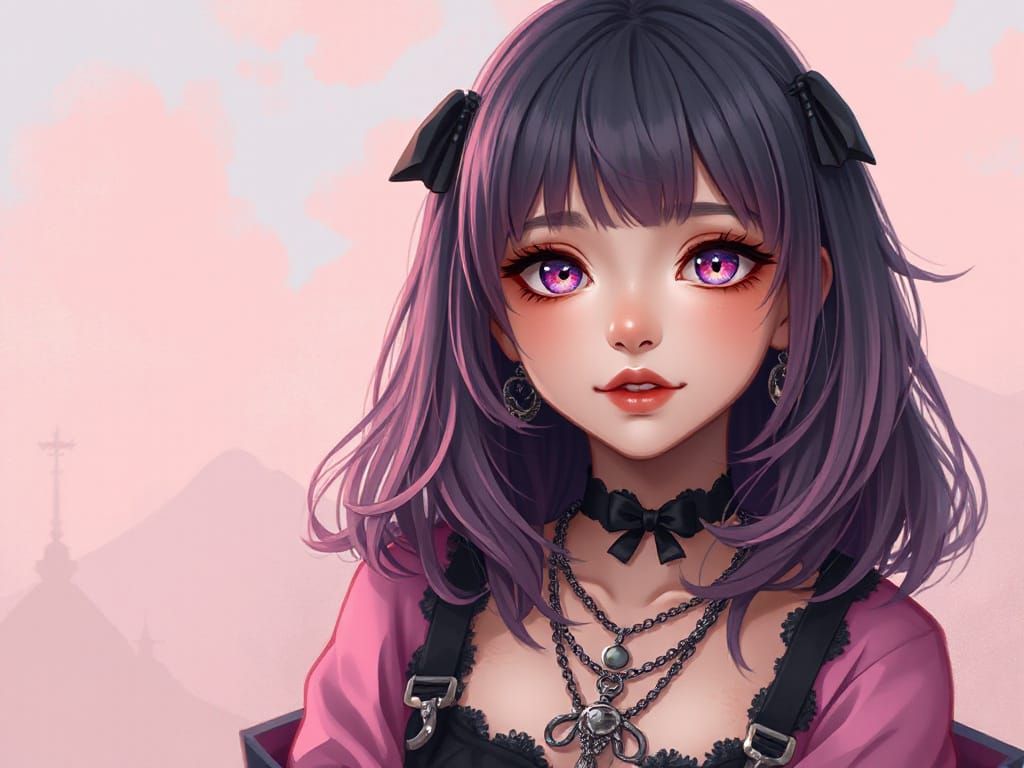 Pastel Goth Anime GF in Imperial Colors