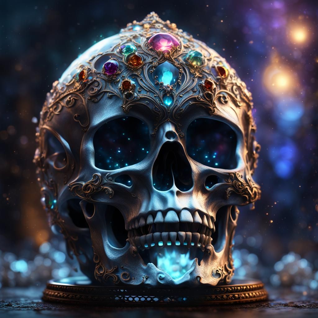 Jeweled Ghost in Crystal Skull: Detailed Matte Painting