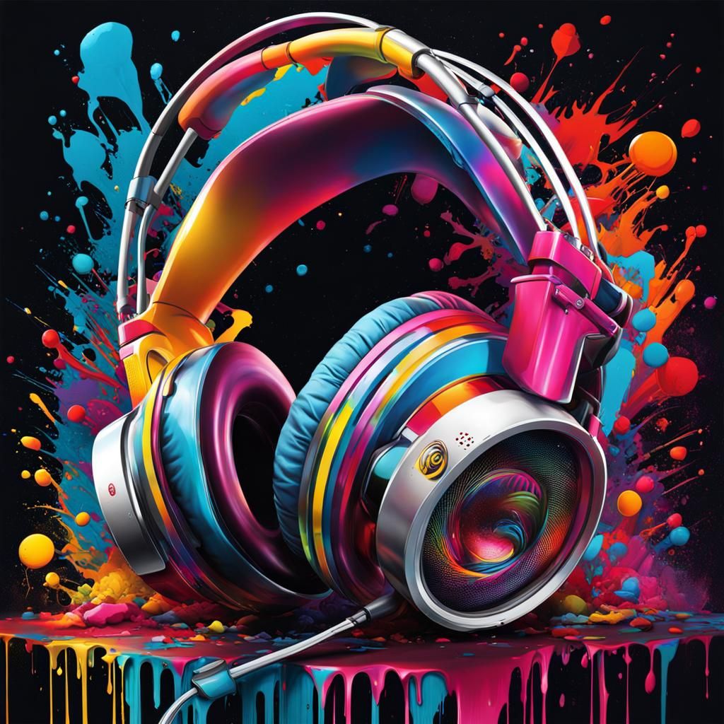 Colorful Polychromatic Graffiti Art in Street Style