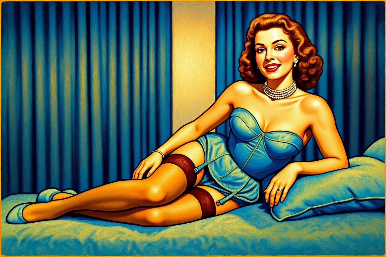 Vintage Glamour: Pin-Up in Vargas Style