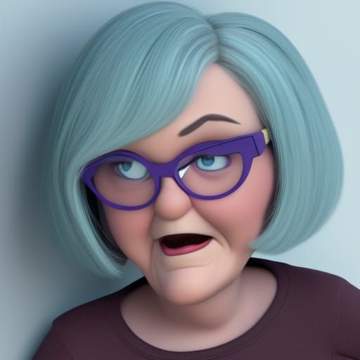 Pixar Style Portrait of an Older Woman