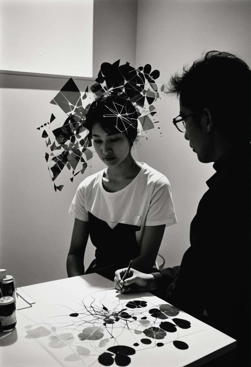 Abstract Photogram Generative AI Art