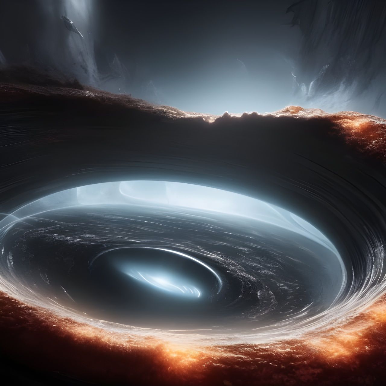 Deconstruction of a Black Hole Brain in Digital Art