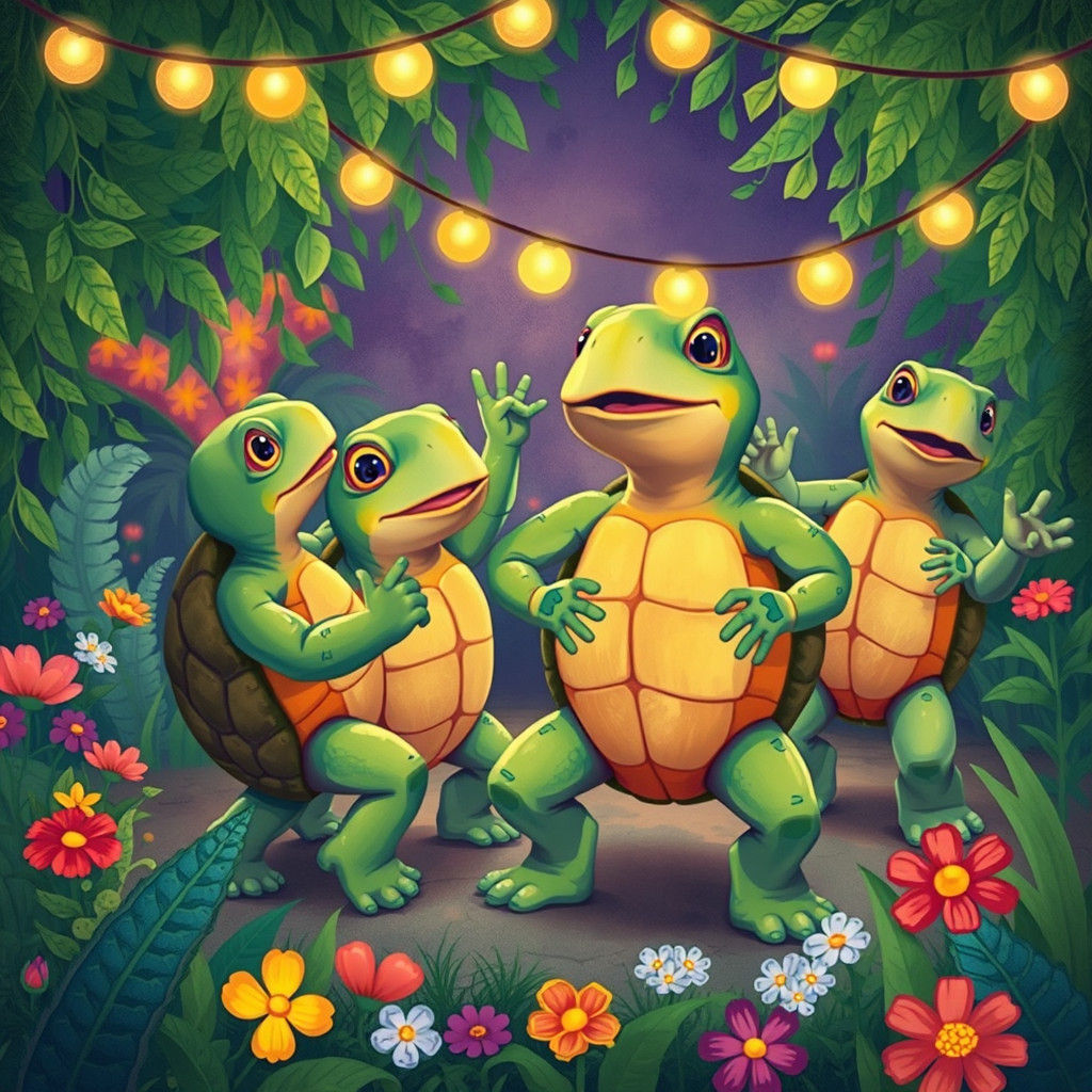Turtles dancing