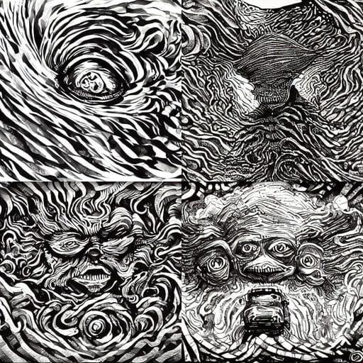 Black and white spiral