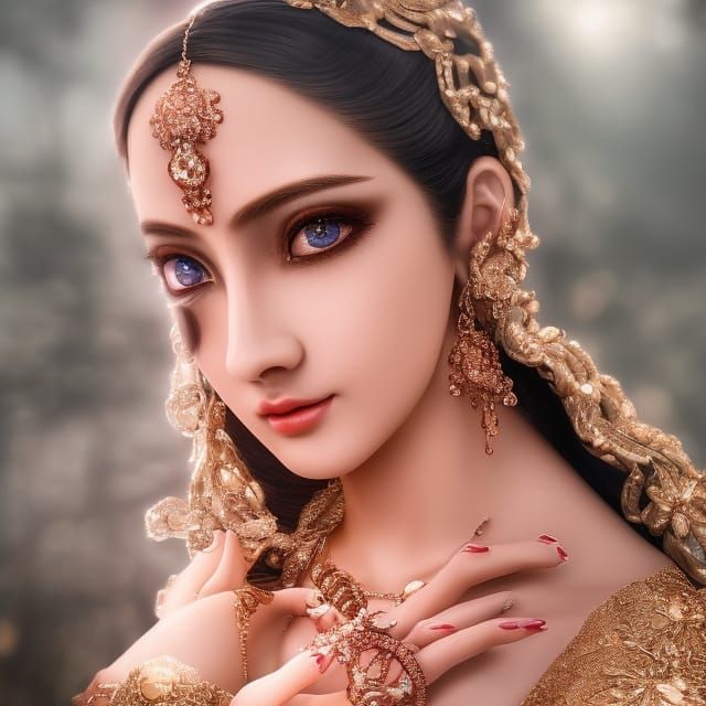 Anime Woman Marble Sculpture in Roman Style