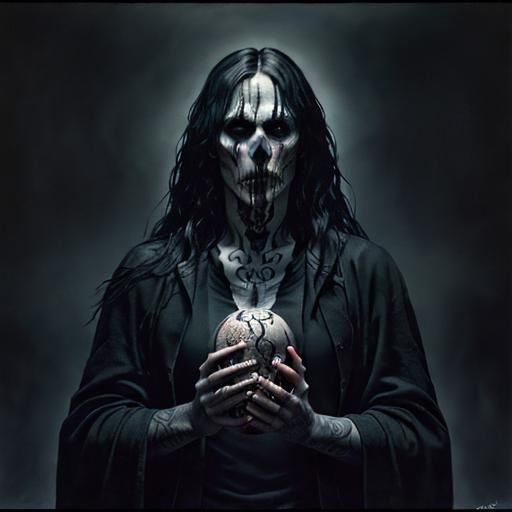 Intricate Dark Mark Tattoo in Cel-Shaded Style