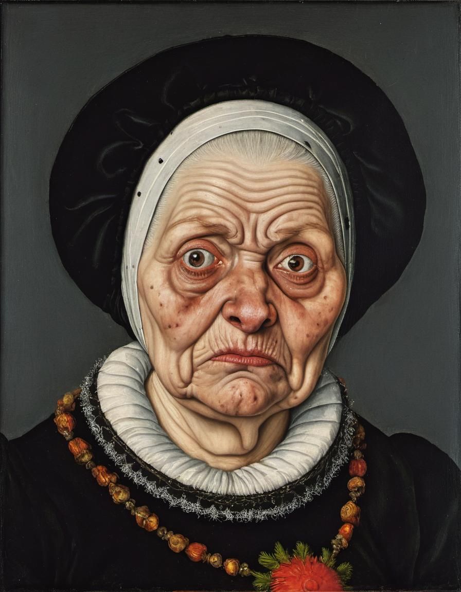 Old German woman (16th century).