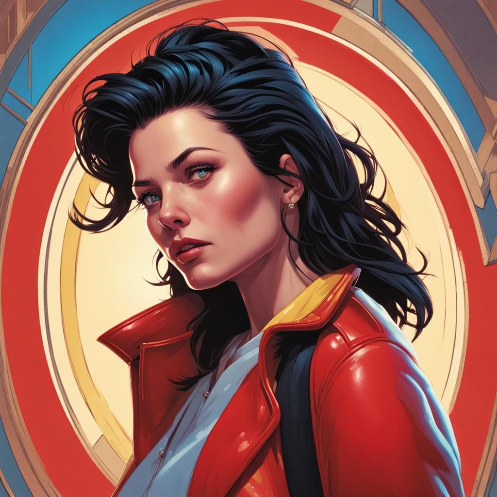 Maggie from Love and Rockets in Comic Style