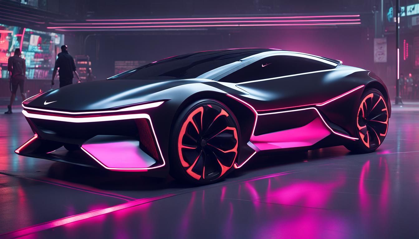 Cyberpunk 2077 Neon Electric Sports Coupe Concept