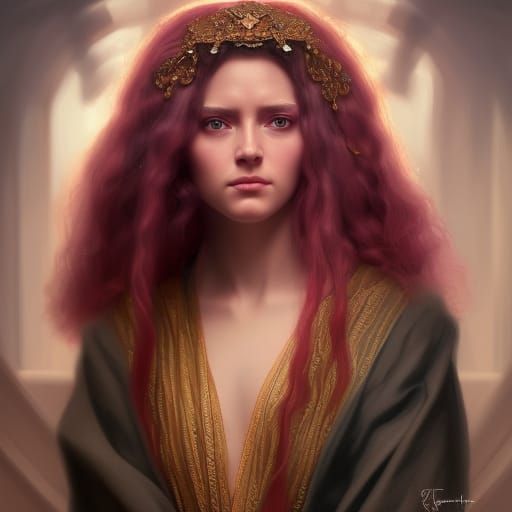 Renaissance Jedi Lady Portrait in Hyperrealism Style