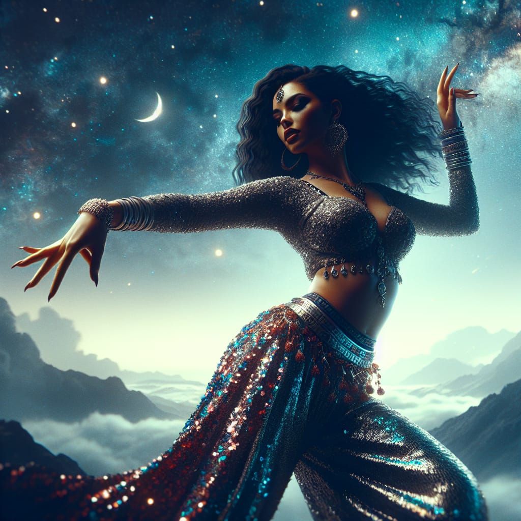 Middle Eastern Dancer in Fantasy Concept Art