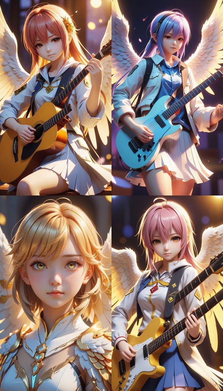 Surreal Angel Concept Art in Cyberpunk Aesthetic