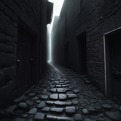 Ominous Path in Expressionist Style