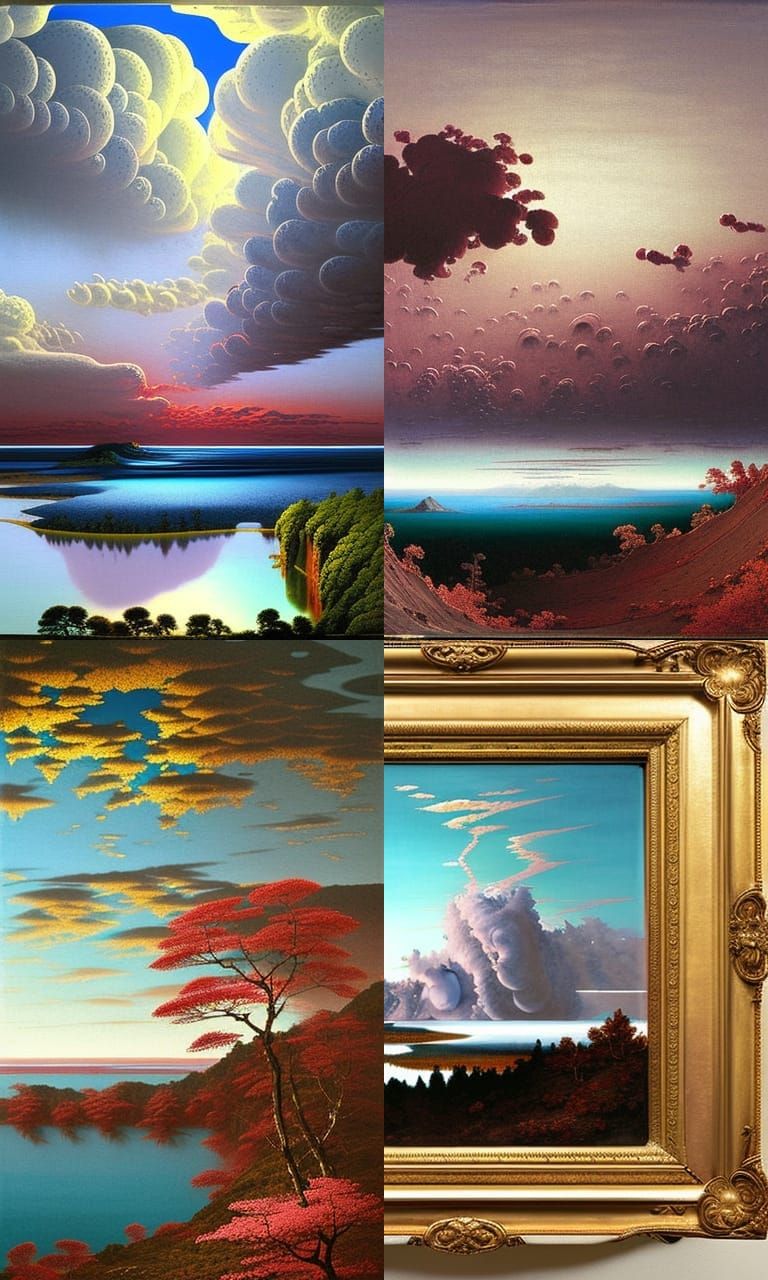 Chocolate Ice Cream Cliffside with Marshmallow Clouds