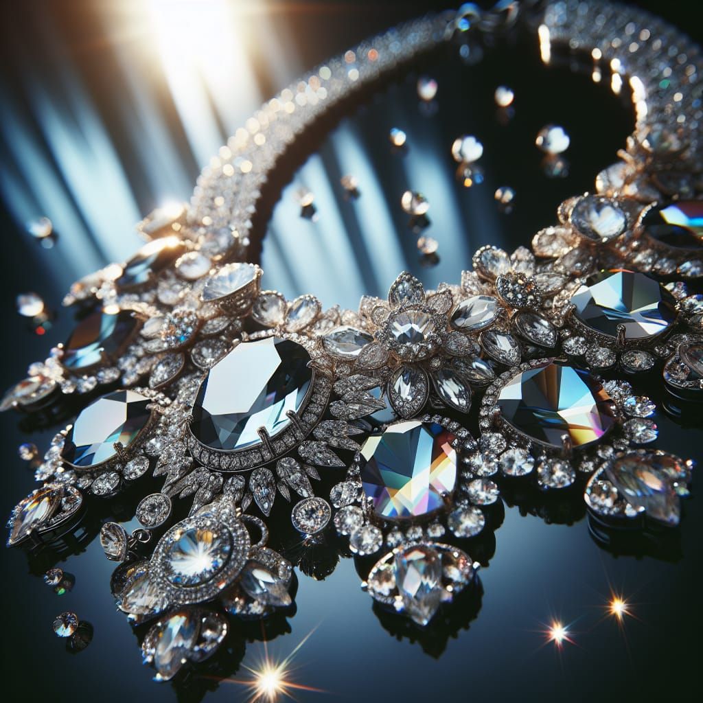 Exquisite Crystal Necklace Jewelry Design