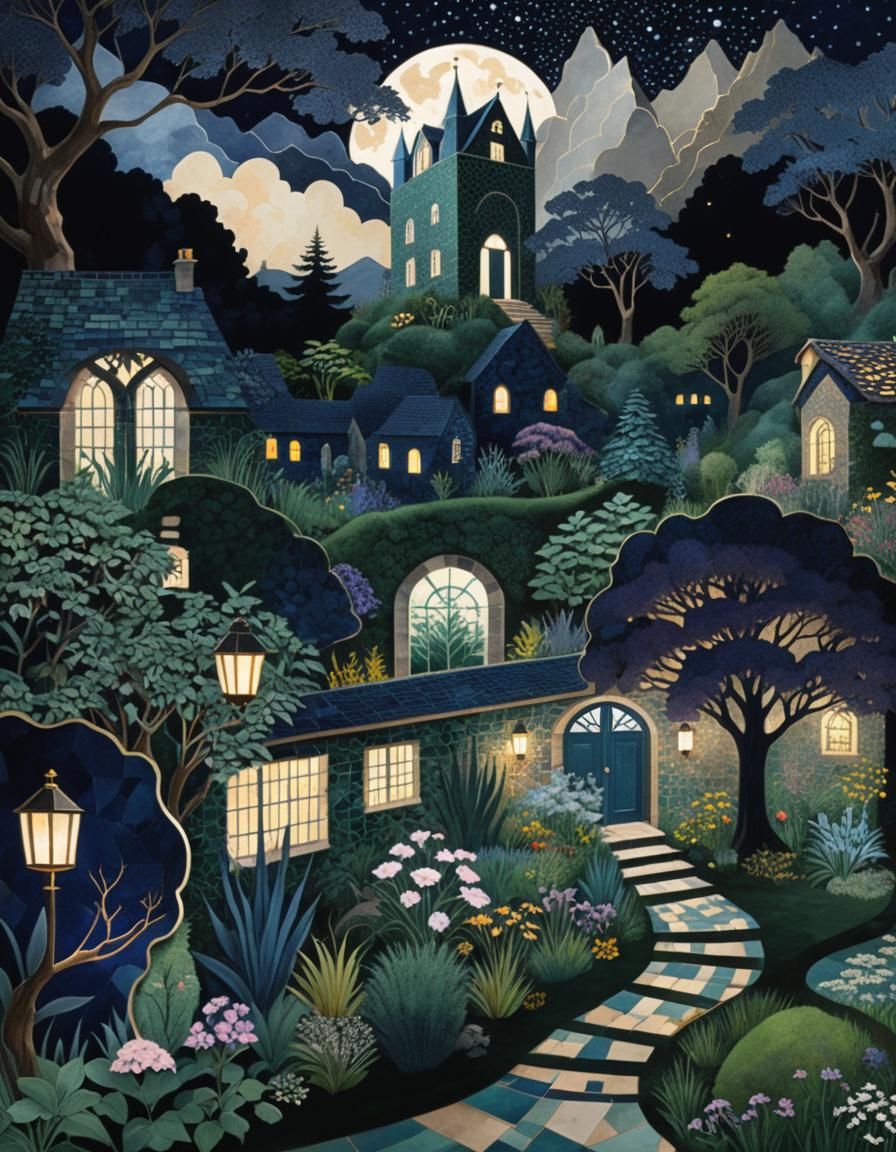 Dreamlike Woman in Midnight Thunderstorm, Alex Grey Style