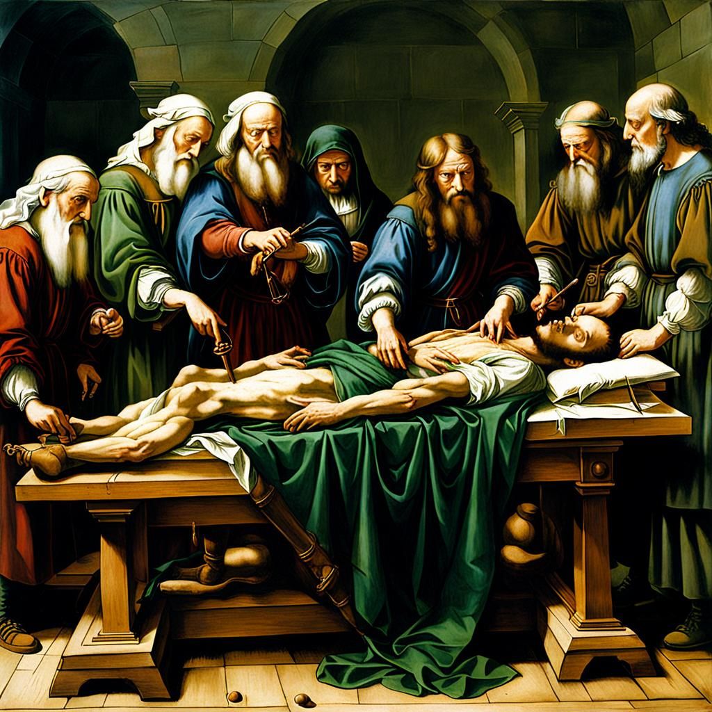 Leonardo Da Vinci's Death: A Renaissance Scene