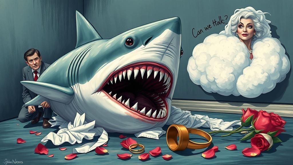 Gothic Shark Attack at Failed Wedding Proposal