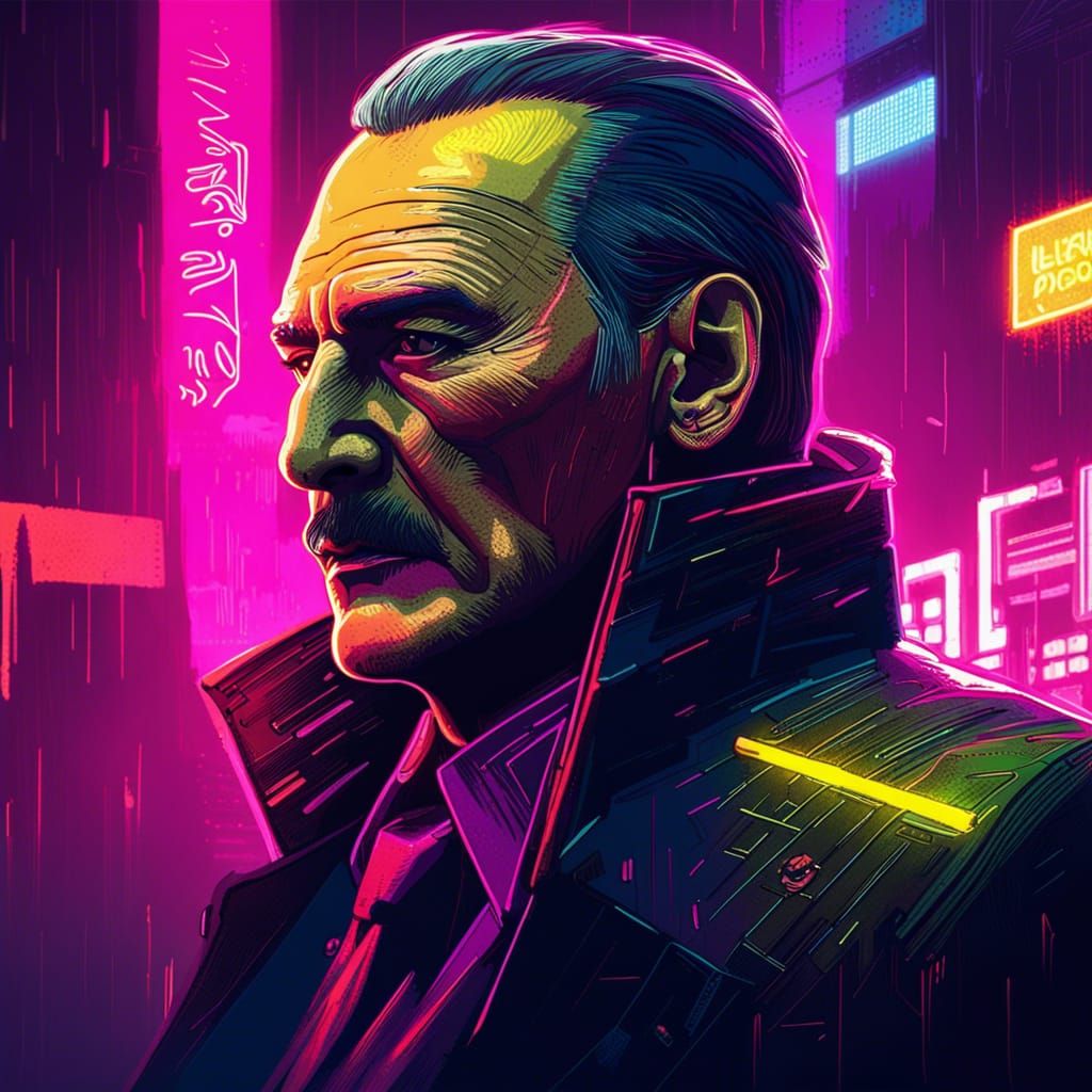 Atatürk in Cyberpunk 2099 Style