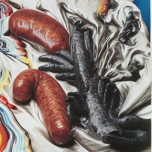 Surreal Macabre Art: Tender Sausage of The Ocean