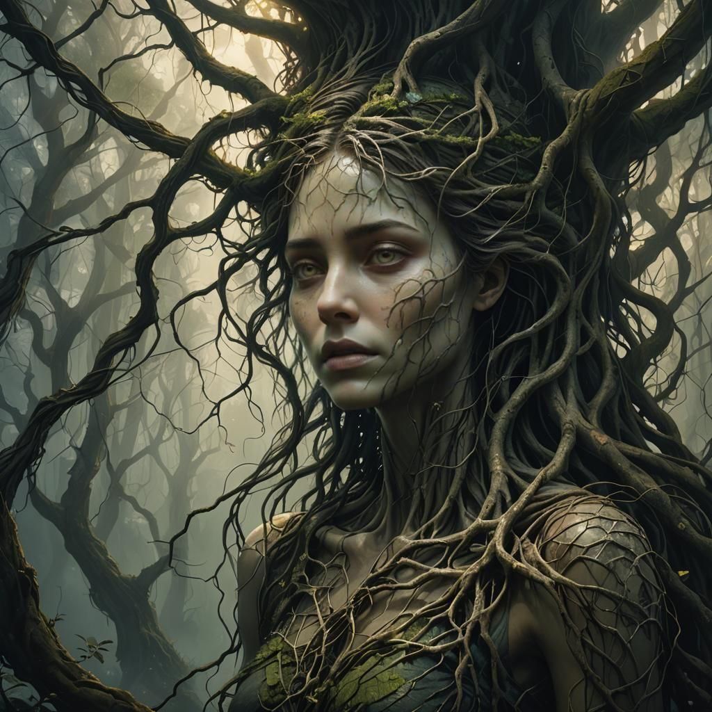 Abstract Anxiety Concept Art in Deep Color