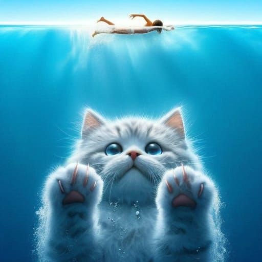 Surreal Underwater Comedy Poster in Playful Hyper-Realistic ...