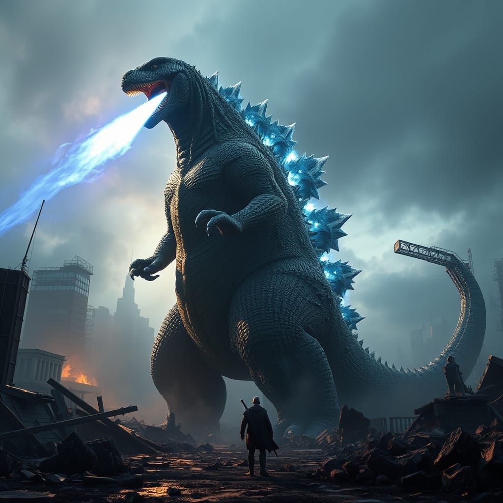 Godzilla in Photorealistic Cityscape