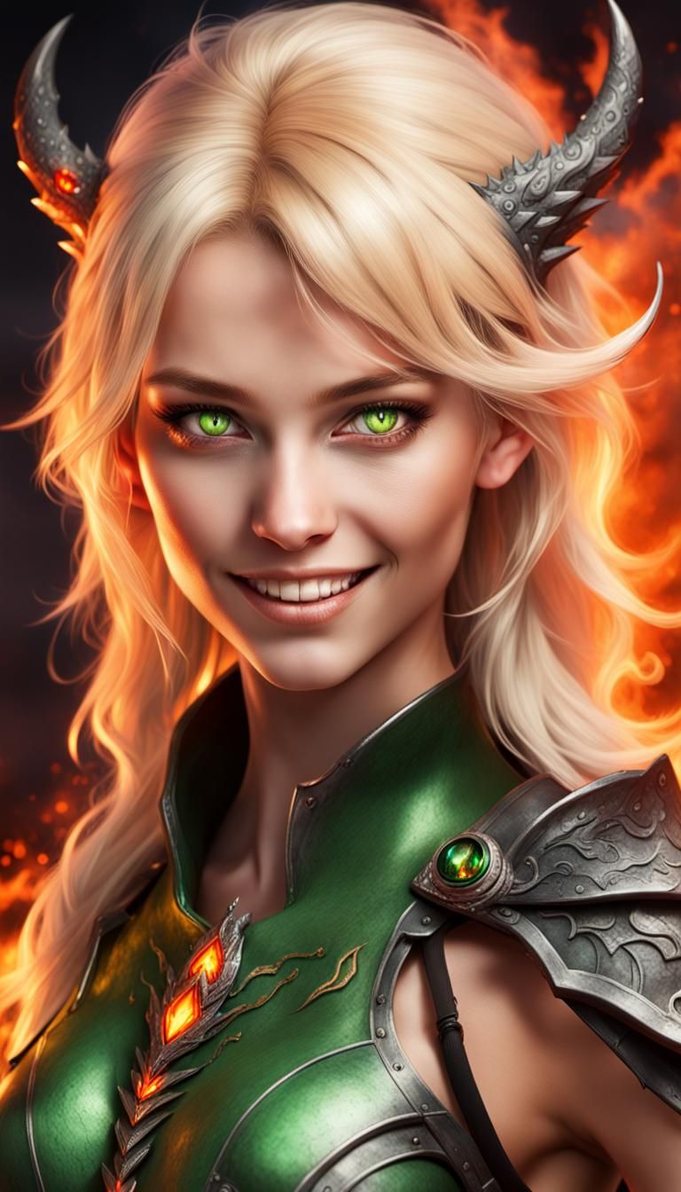 Demonic Dragon Valkyrie with Volcanic Lighting