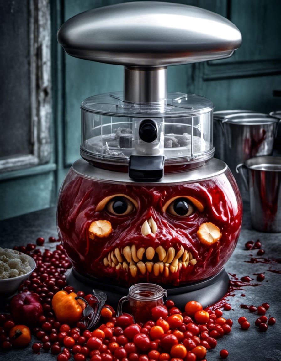 Spooky Ghost Food Processor with Sharp Teeth